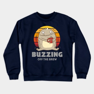 Buzzing off the Brew - Coffee Monster Crewneck Sweatshirt